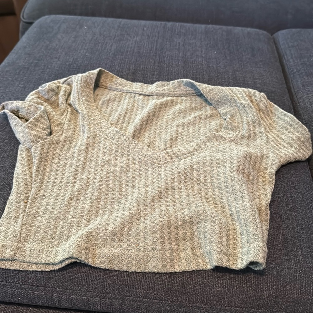Blue /grey crop top size medium